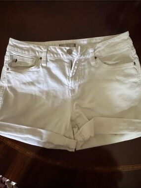 Dear John White Roll-Hem Denim Shorts